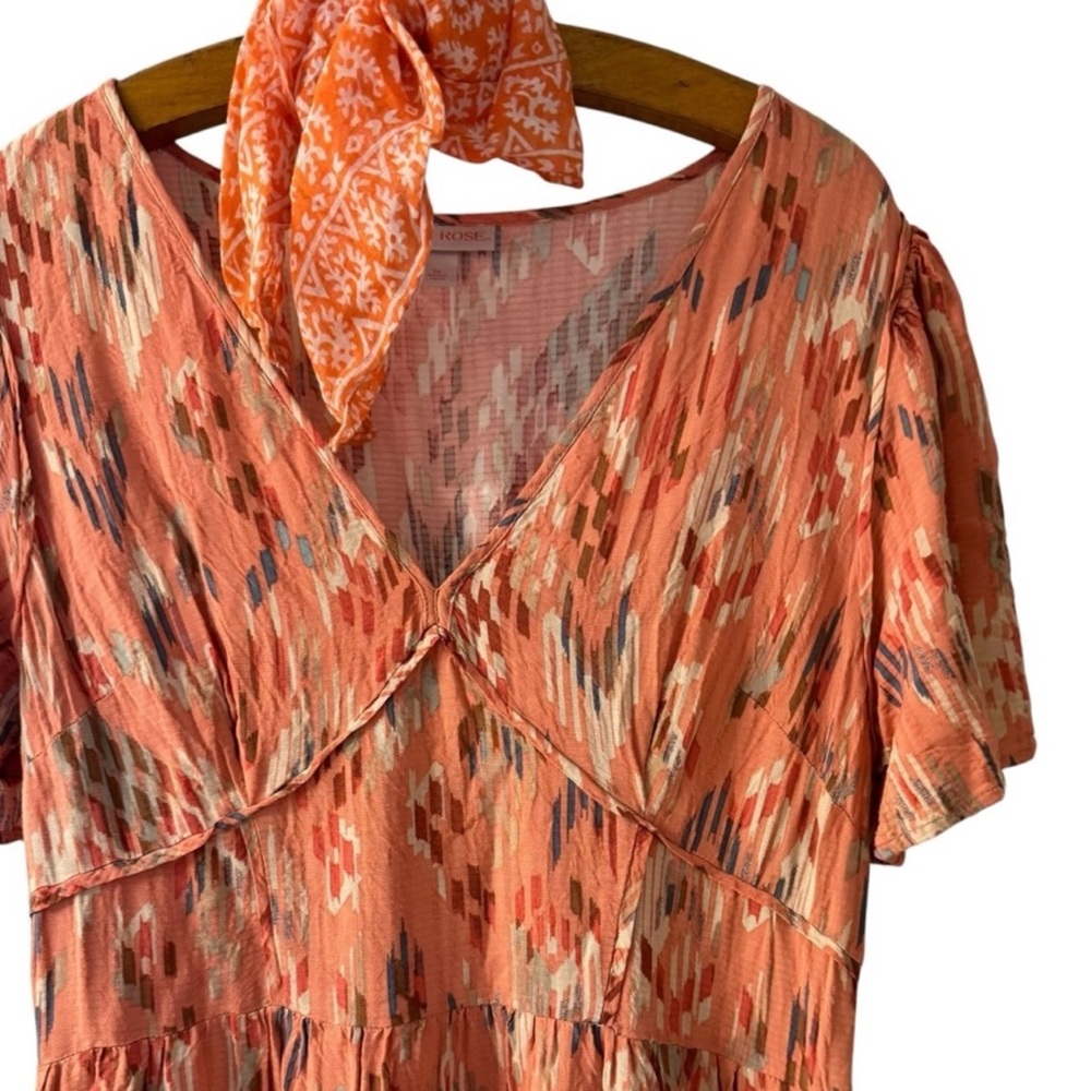 Knox Rose Orange Patterned Mini Dress - Picture 13 of 14